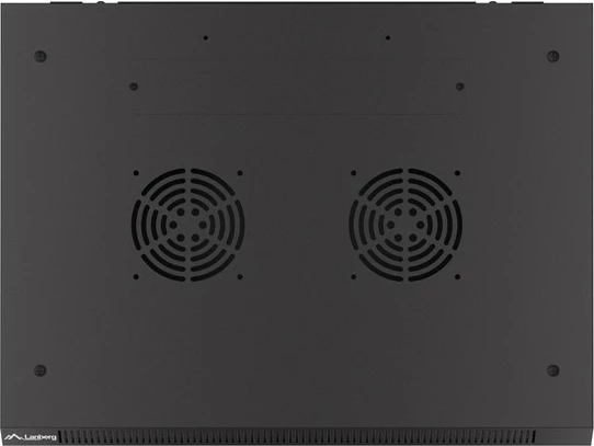 Kabinet muri për server Lanberg WF01-6406-23B, 6U, 19 inç, 600x450 mm, derë e përshkuar, e zezë, flat pack
