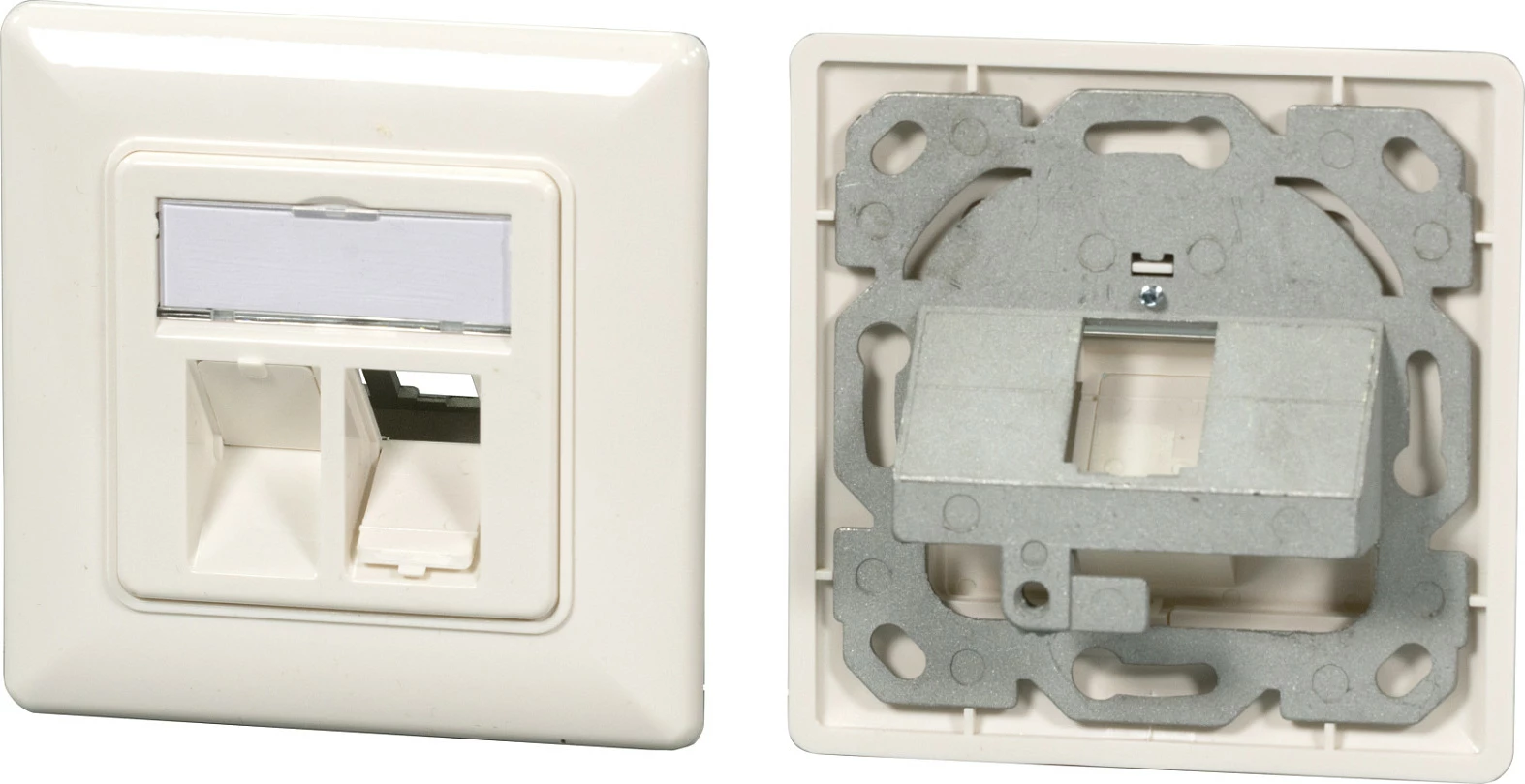 Kornizë muri EFB Elektronik Rahmenset 2-Port DIN49075, 2x RJ-45, e bardhë