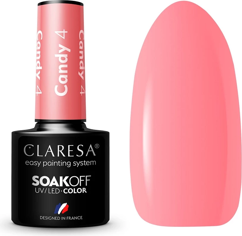 Llak për thonj Claresa Soak Off UV/LED Candy Hybrid për femra, 4.5g