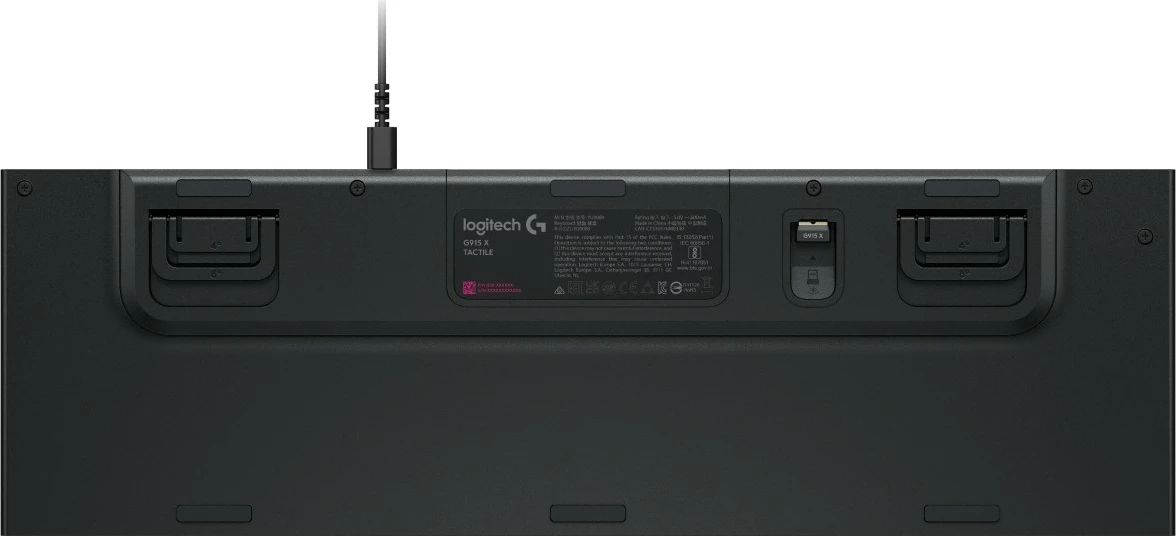 Tastierë mekanike Logitech G915 X, RGB, me kabllo, full-size, e zezë