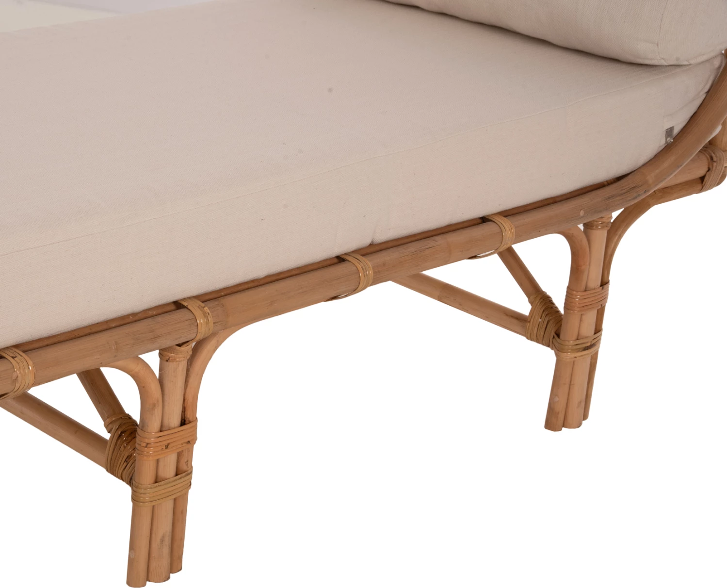 Divan për jashtë CHARMELLA FH9659 natyral rattan-jastëkë bezhë 187x69x76H cm