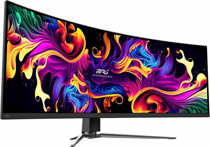 Monitor gaming MSI MPG 491CQP QD-OLED 49\" DQHD 5120x1440 144Hz i lakuar, i zi