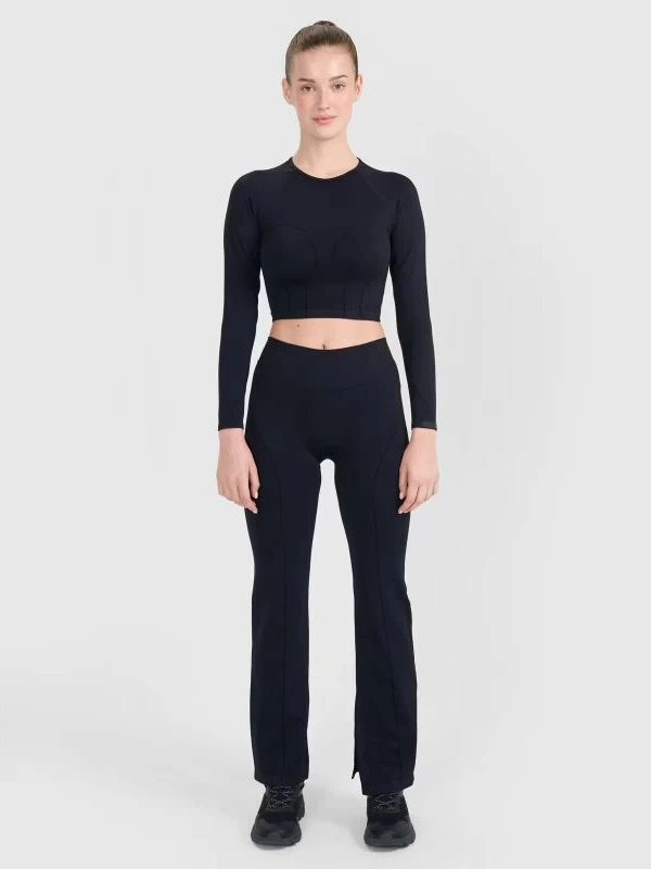 Pantallona treningu për femra 4F, të zeza