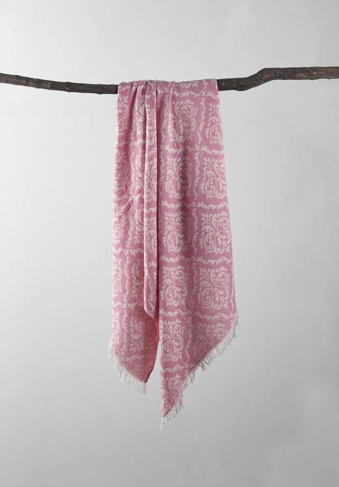 Peshqir plazhi Fouta, ngjyrë rozë, Mijölnir Barok, 90x170cm