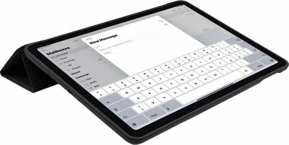 Këllëf flip Fixed Padcover për Apple iPad Air (2020/2022), 360° mbrojtje, stand + wake/sleep, i zi
