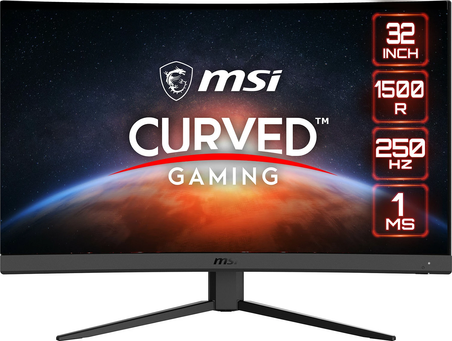 Monitor gaming MSI 9S6-3DA61T-035, 31.5", Full HD, VA, 250Hz, 1ms, Curved 1500R, FreeSync Premium, i zi
