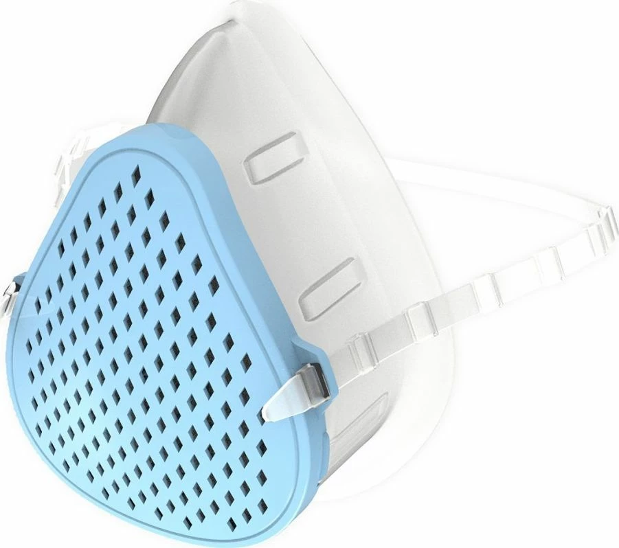 Maskë respiratore Media-Tech MT2627 FFP3 N99 e ripërdorshme, 2 filtra, blu