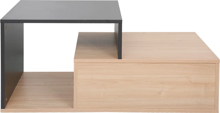 Tavolinë kafeje Vople, ngjyrë natyrale-antracit, 90x50x40cm