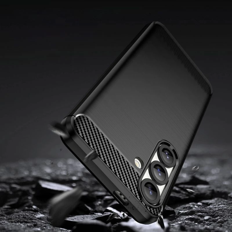 Kapak telefoni Hurtel Carbon Case për Xiaomi Redmi Note 14 5G, i zi