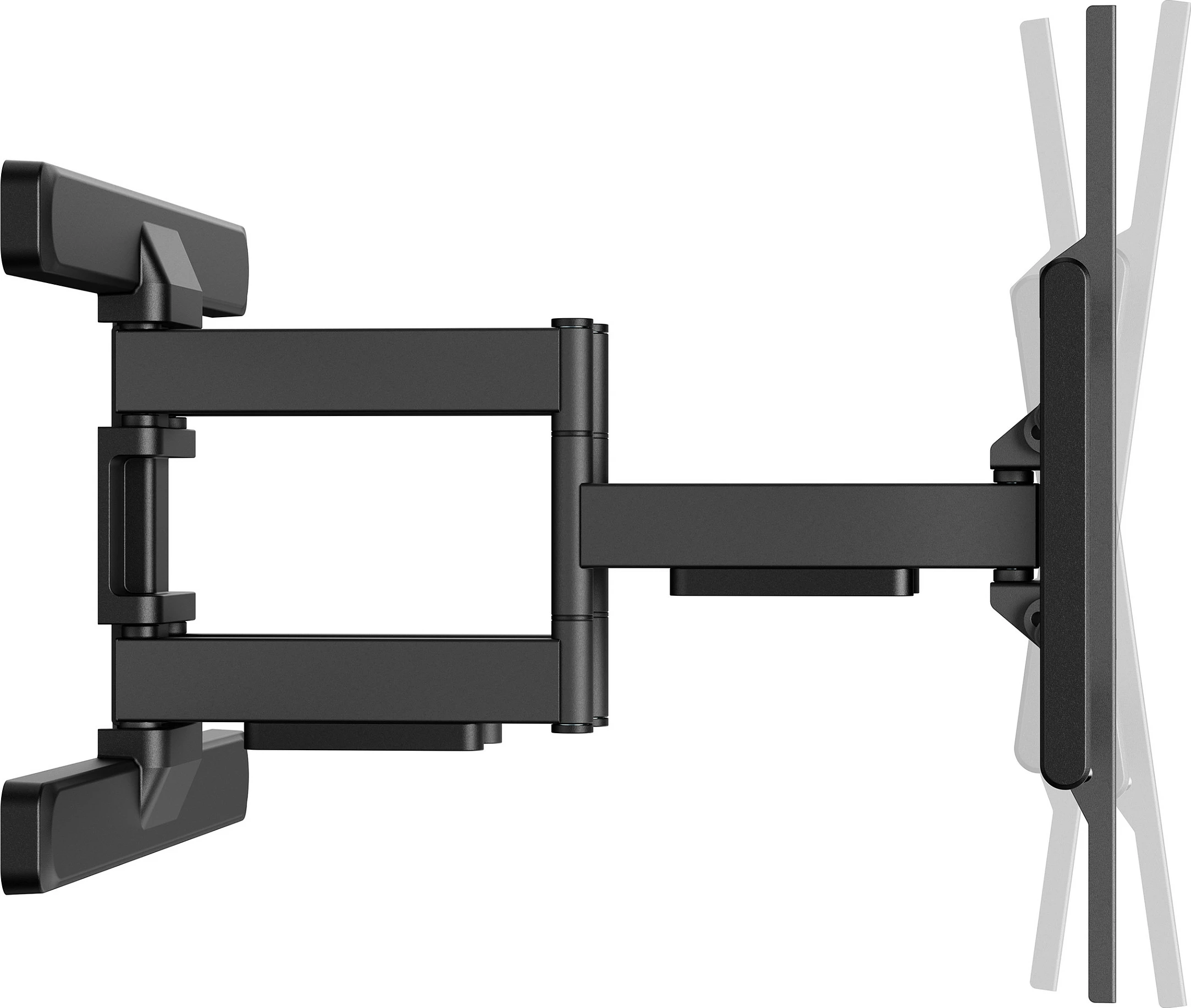 Mbajtëse muri për TV EQUIP, 43"-100", 1 ekran, e lëvizshme (2 nyje), VESA deri 800x400, 60 kg, e zezë
