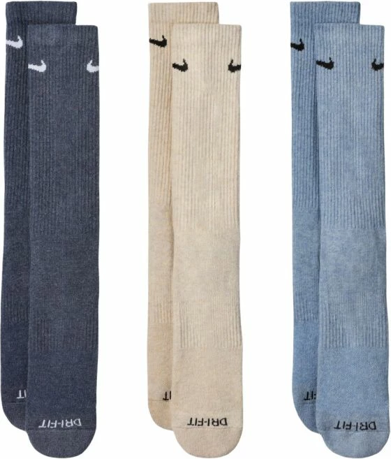 Çorape Nike unisex, gri/bezhë