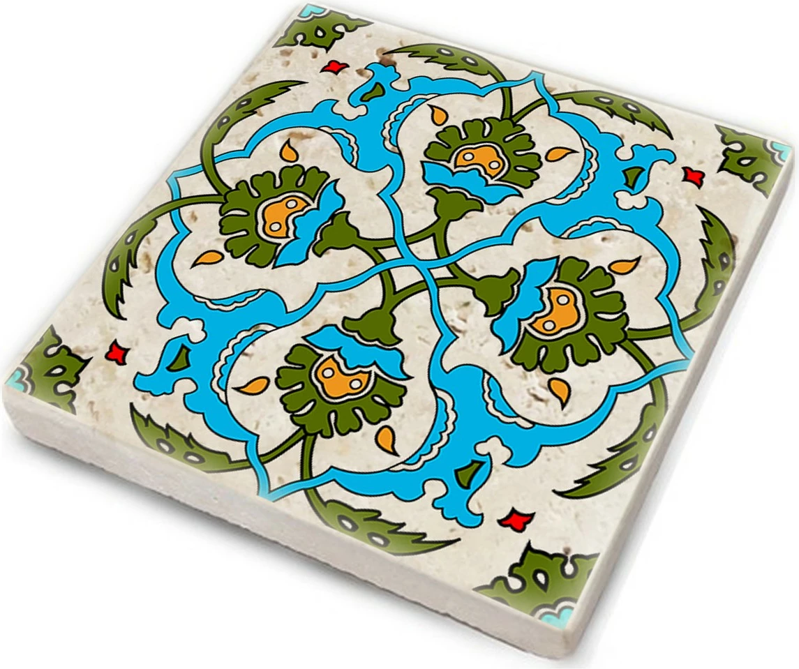 Set nënshimesh qelqi prej guri natyral, shumëngjyrëshe, 4 copë, TAB368883754