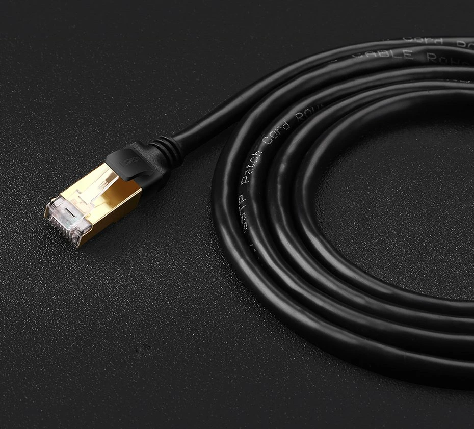 Kabllo rrjeti Ugreen Cat 7 STP, RJ45, 2m, e zezë