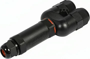 Lidhës kablli outdoor Synergy21 1:2, IP66, i zi