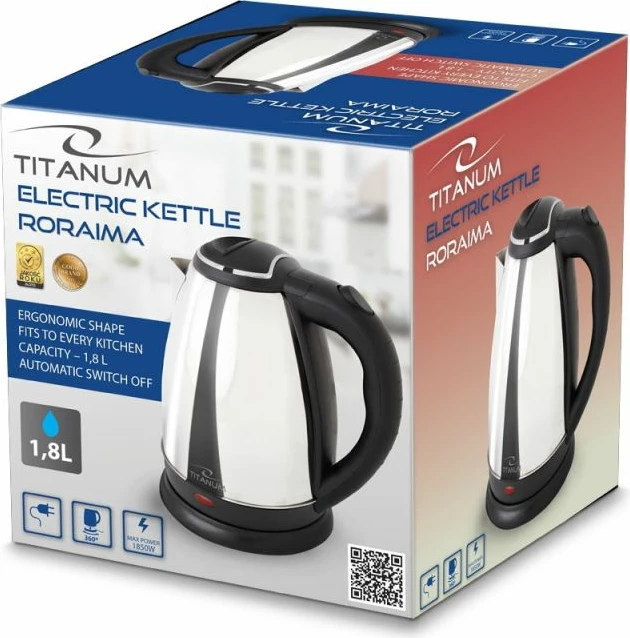 Çajnik elektrik Esperanza TITANUM RORAIMA TKK102S, argjendtë