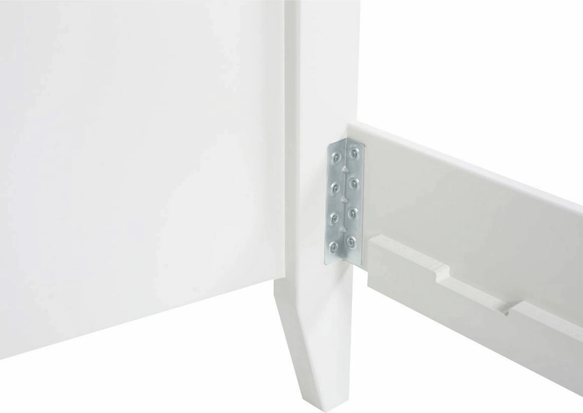 Krevat dopio Skye Decor, stil modern country, i bardhë, 160x200