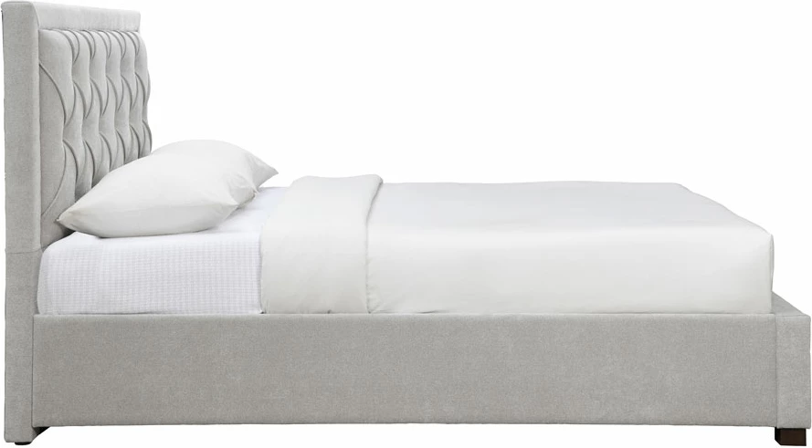 Krevat Noble për dyshek 160x200cm, gri e çelët, 216.5x165x122