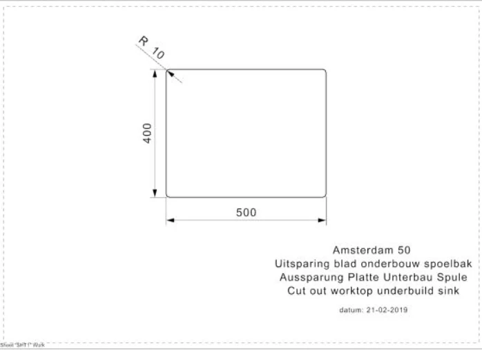 Lavaman graniti, Amsterdam 50, hiri