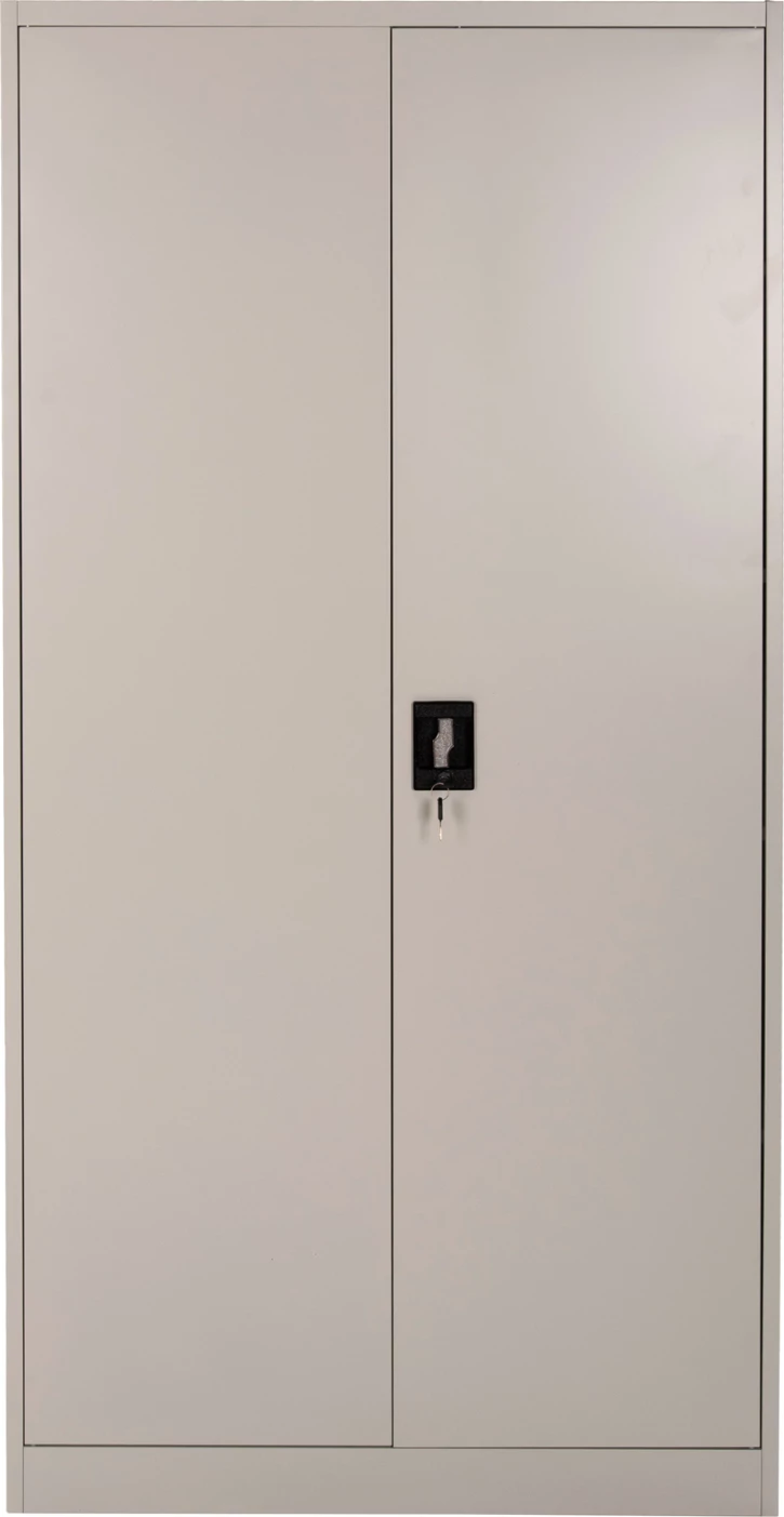 Dollap metalik FH5959.01 2-dyer me 5 hapësira ruajtjeje, ngjyrë gri e lehtë, 90Χ40Χ180 cm