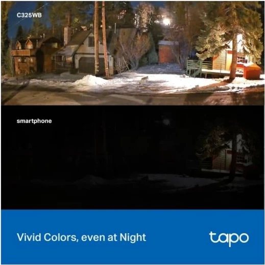 Kamerë sigurie Wi‑Fi outdoor TP-LINK Tapo C325WB 2K QHD, IP66, night vision me ngjyra, e bardhë