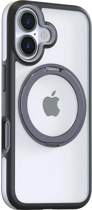 Mbështjellës Torras Ostand R Fusion për iPhone 16, i zi