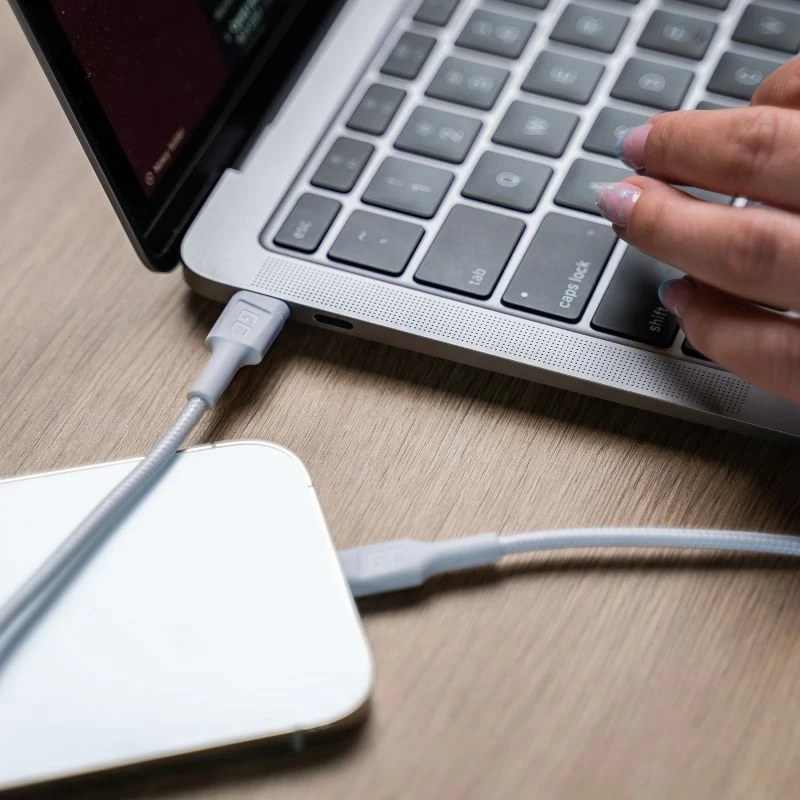Kabëll Green Cell GC PowerStream 1 m, USB-C në USB-C, Bardhë