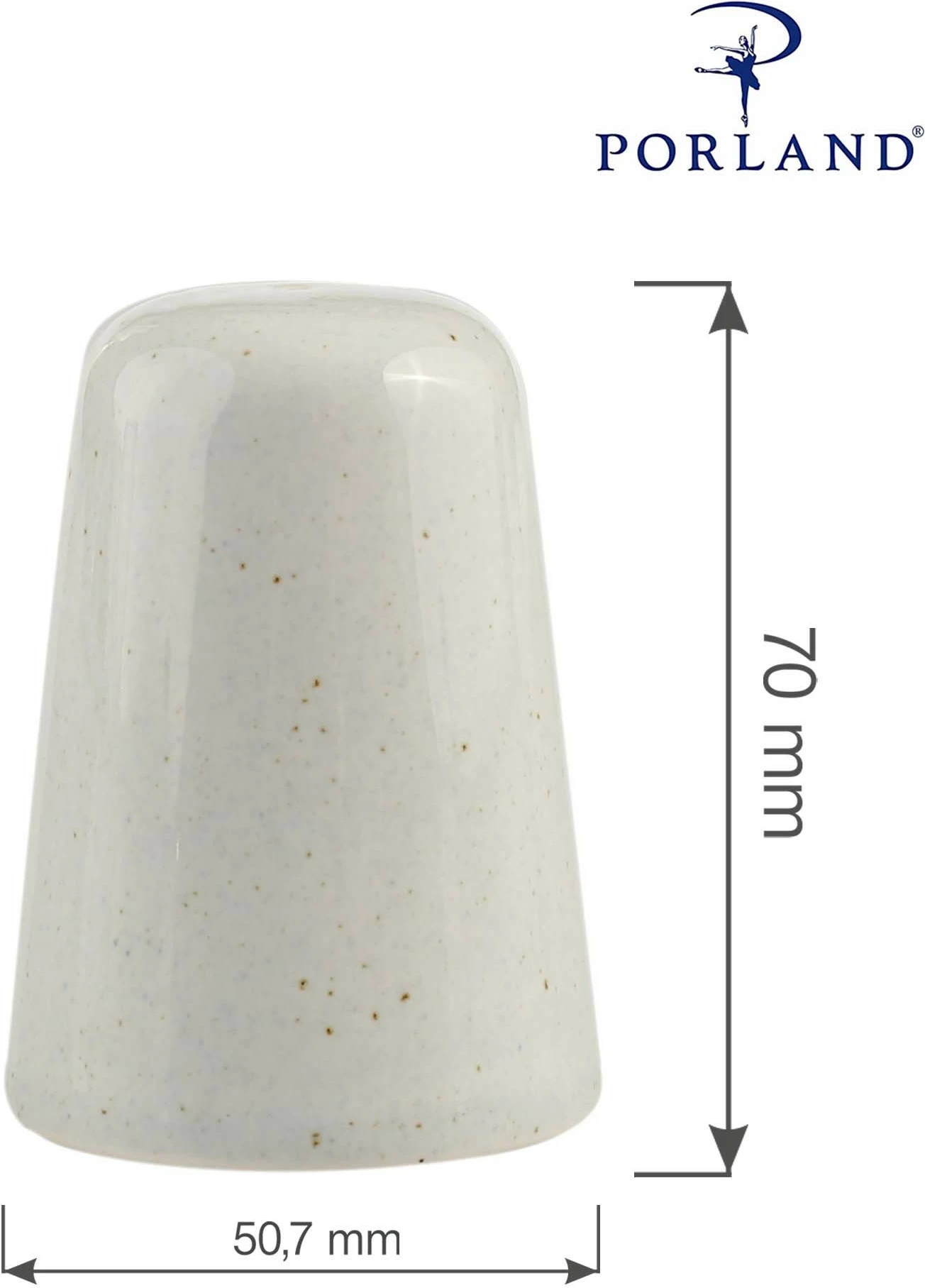 Piperore Porland Seasons Ashen porcelan, gri e çelët, set 6 copë