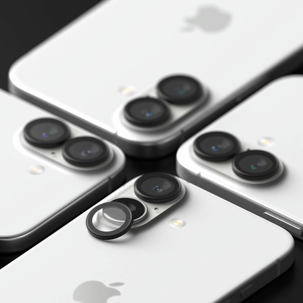 Mbrojtës kornize kamere Ringke për iPhone 16 / 16 Plus, 2 copë, Zi
