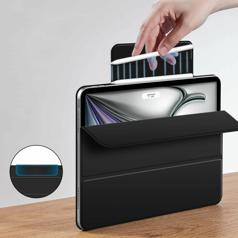 Mbështjellës Tech-Protect Smartcase Magnetic për iPad Air 13" 2024/2025, i zi