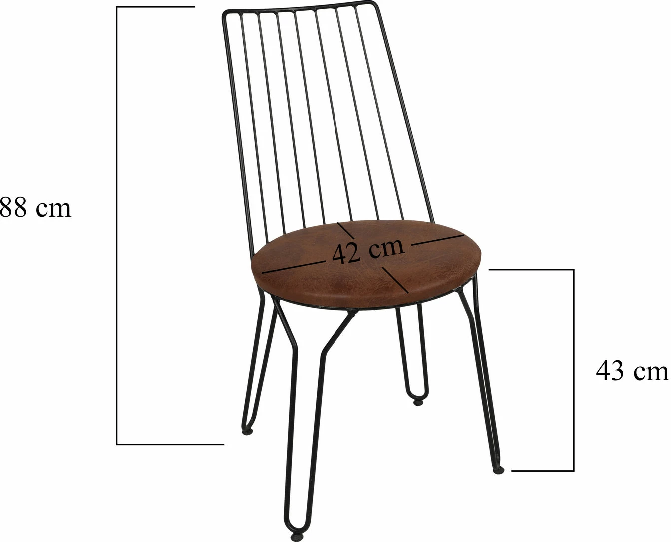 Set karrigesh (2 copë) Hanah Home, Ada 275 V2, ngjyrë e zezë, stil bohemian