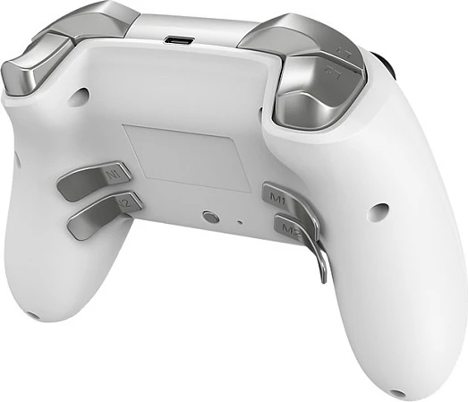 Gamepad DragonShock Nebula Pro për Nintendo Switch, wireless Bluetooth, LED RGB, i bardhë