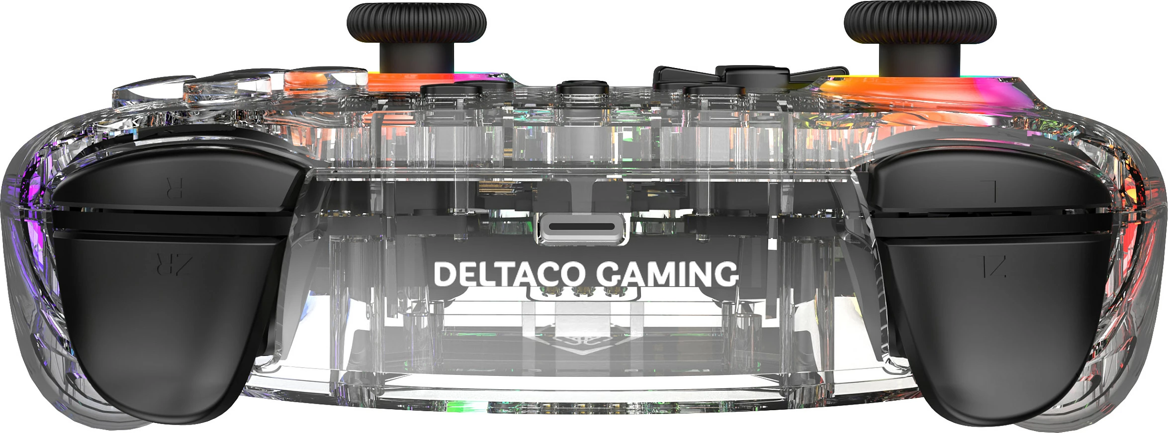 Kontroller Deltaco Gaming Controller 2 C Taste, wireless/USB-C, RGB, transparent 5