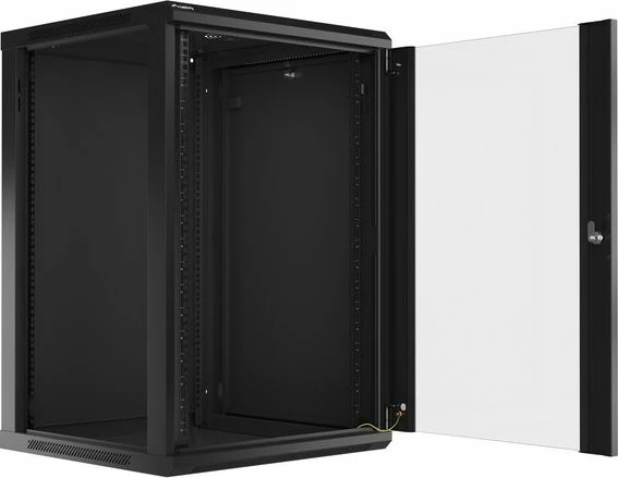 Kabinet rack i varur 19\" Lanberg WF01-6618-10B 18U 600x600x907 mm 60 kg, i zi