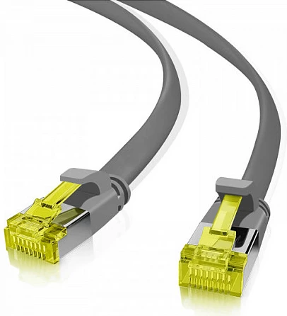 Kabllo rrjeti Helos 205219 Cat6a, 0.5 m, RJ-45 në RJ-45, U/FTP (STP), gri