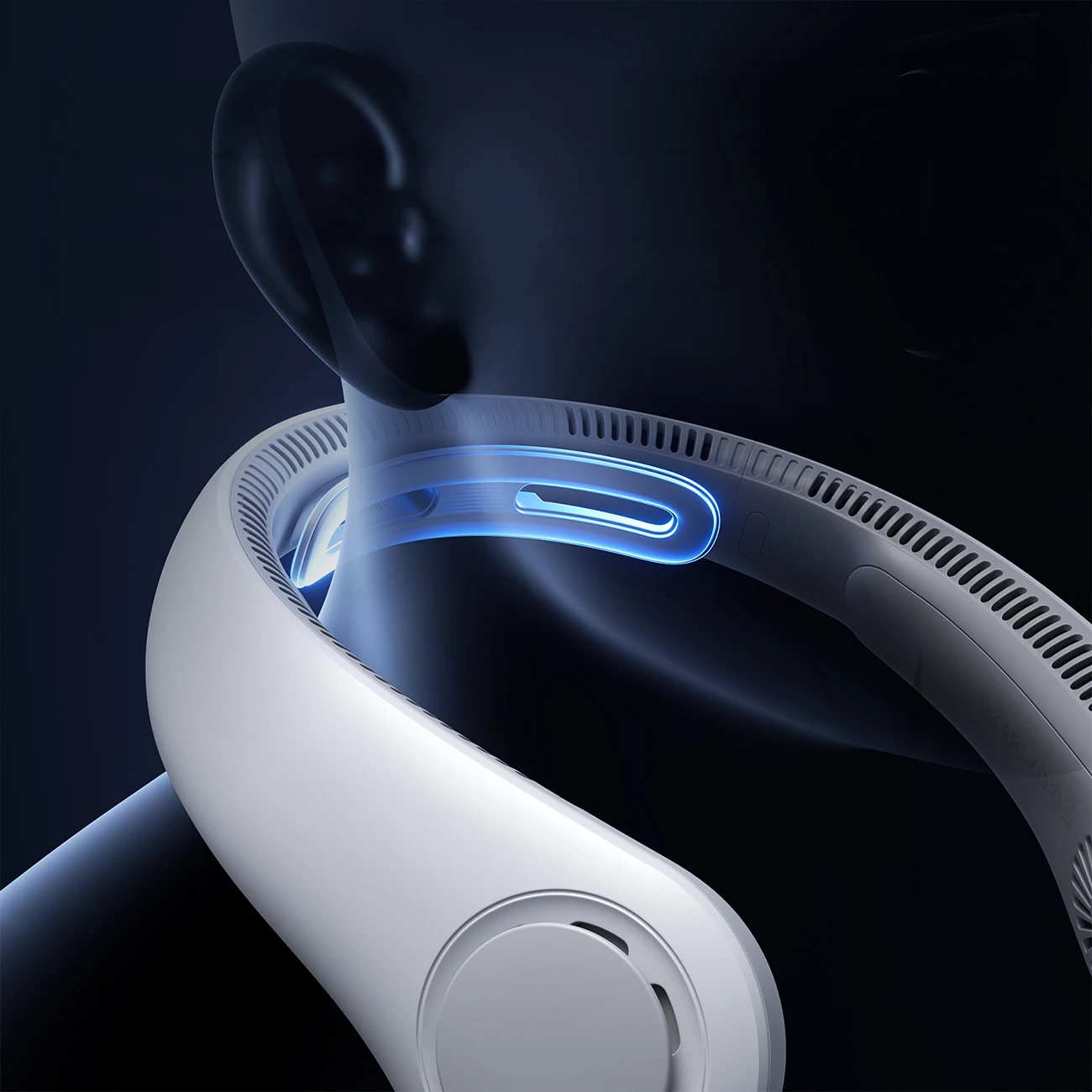 Ventilator qafe Jisulife Neck Fan 4 5000mAh USB-C, gri