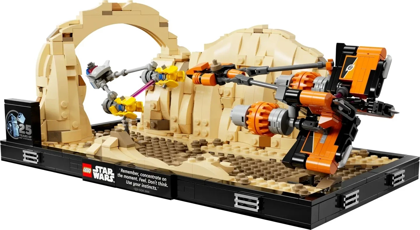 Set LEGO Star Wars 75380 Diorama: Mos Espa Podrace