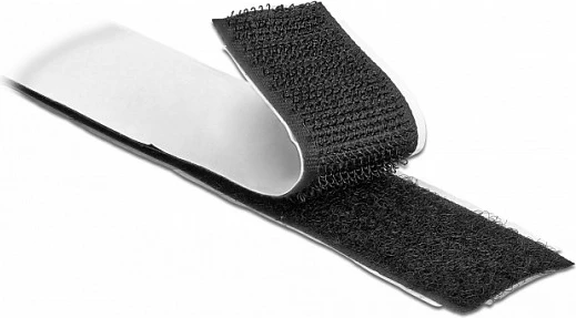 Shirit velcro vetëngjitës DeLOCK 1 m x 25 mm, zi/bardhë