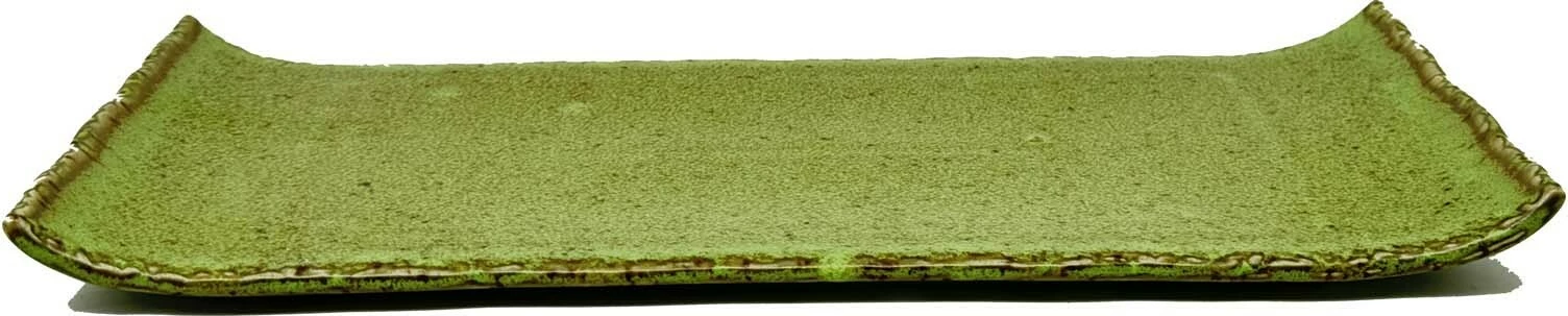 Pjatë drejtkëndore Fine Dine Edenic 260x115 mm porcelan set 3 copë jeshile