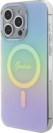 Mbështjellës Guess GUHMP15XHITSQ për iPhone 15 Pro Max, MagSafe, turkeze