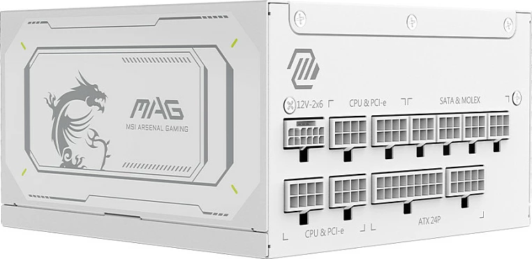 Furnizues rryme MSI MAG A1000GL PCIE5, 1000W, 80 Plus Gold, Fully-Modular, ATX 3.1, White