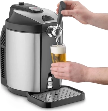 Aparat për toçje birre CASO BeerMaster 582, fuçi 5L, 4–12°C, 65W, i zi/argjendtë, set me adapter Heineken + 3 kartusha CO₂