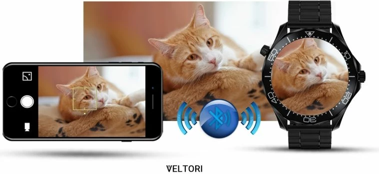 Smartwatch VELTORI unisex, e zezë