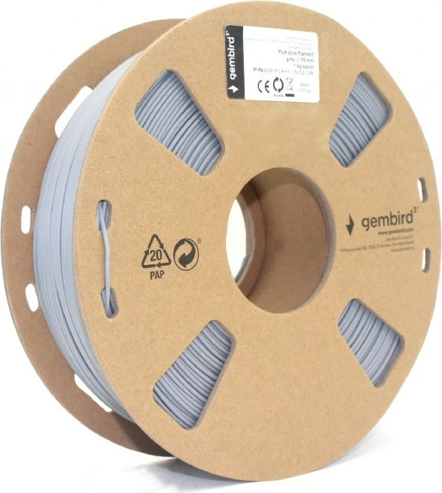 Filament 3D Gembird PLA Plus 1.75mm, Gri