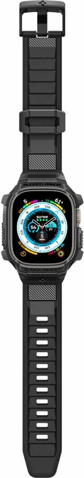 Mbështjellës Spigen Rugged Armor Pro për Apple Watch Ultra 49mm, i zi