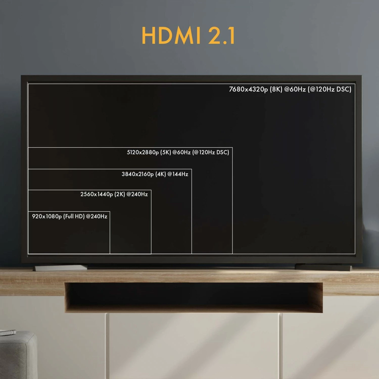 Kabëll HDMI Claroc 2.1 AOC 8K 120Hz 15m