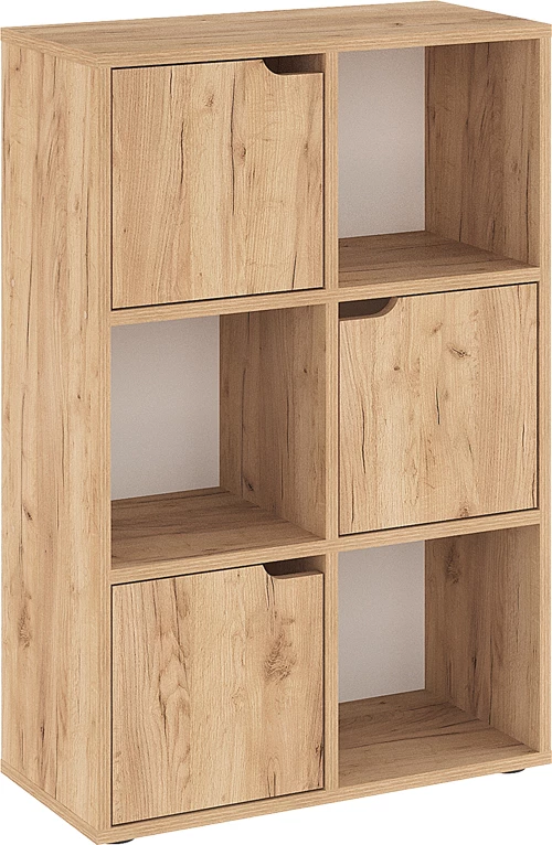 Raft librash Bookel, ngjyrë lisi, 59.5x27.5x89cm