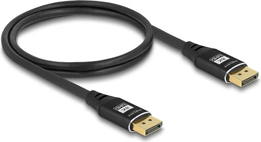 Kabëll DisplayPort DeLOCK 1.4, 2 m, 8K 60Hz, HDR, DP-DP, i zi