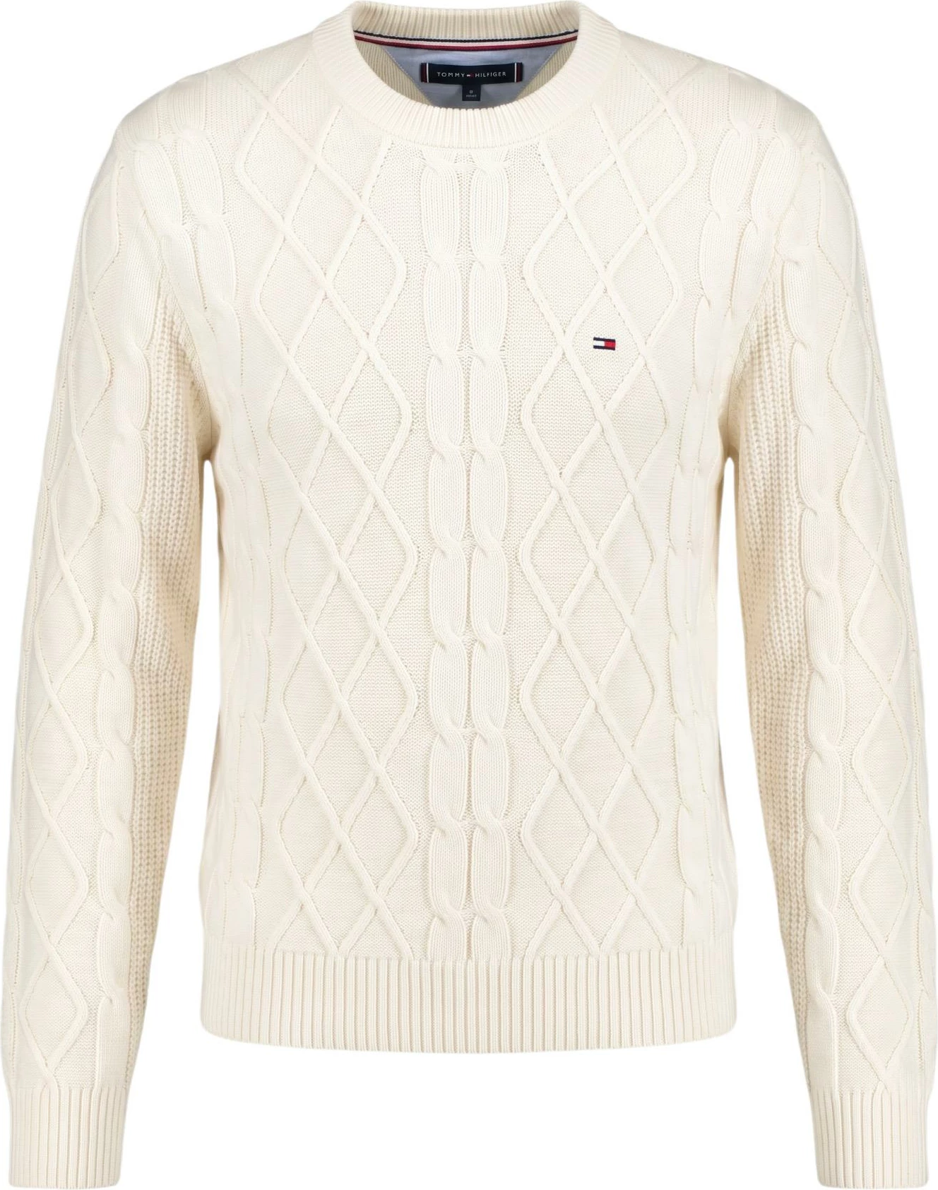 Xhemper për meshkuj Tommy Hilfiger Jeans DM0DM23405, ngjyrë krem [Madhësia: M]