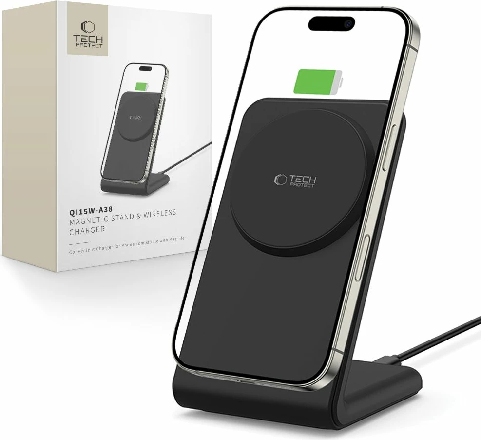 Karikues wireless Tech-Protect QI15W-A38 me MagSafe, i zi