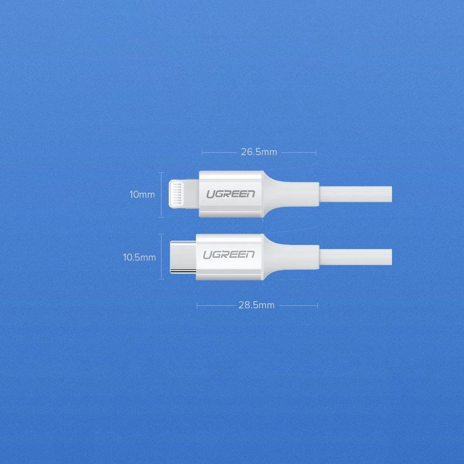 Karikues Ugreen CD137 18W 1x USB-C PD/QC 3A argjendtë/bardhë